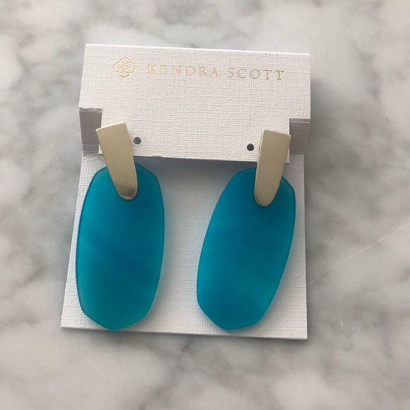 Kendra Scott drop earrings in teal - Picture 2 of 2